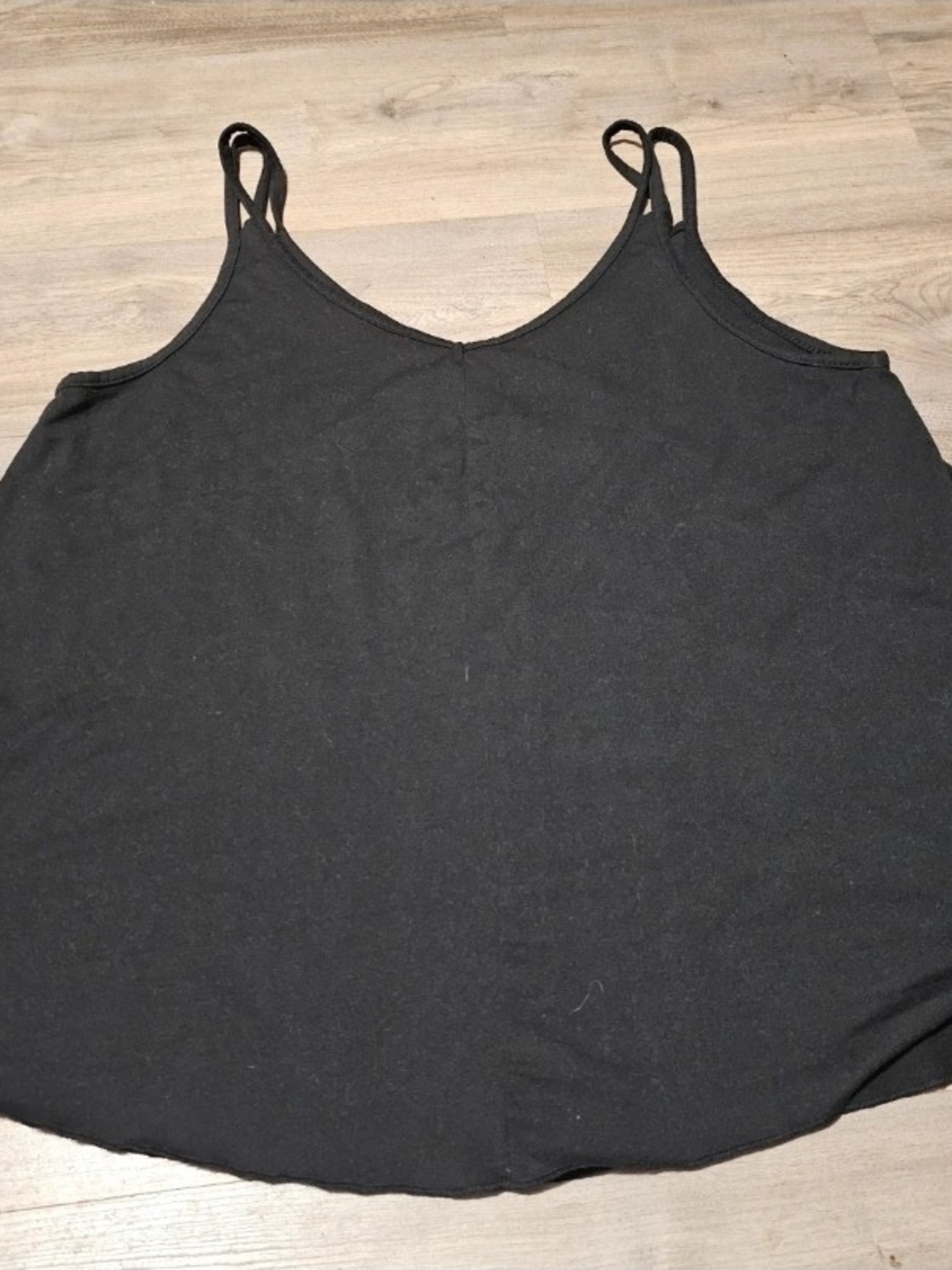 SHEIN Black Double-Strap V Neck Tank